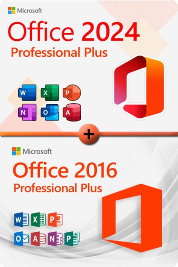 Microsoft Office 2024 Professional Plus + Office 2016 Professional Plus för 3 enheter