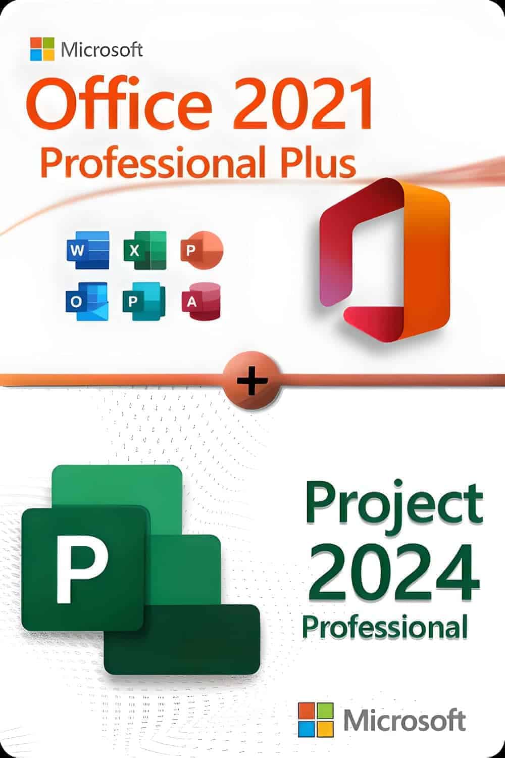 Microsoft Office 2021 Professional Plus + Microsoft Project 2024 Professional för 3 enheter